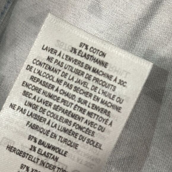 NWT Ted Baker Blue Barhill Square Ombre geometric Shirt Size 2 US S - Picture 10 of 12